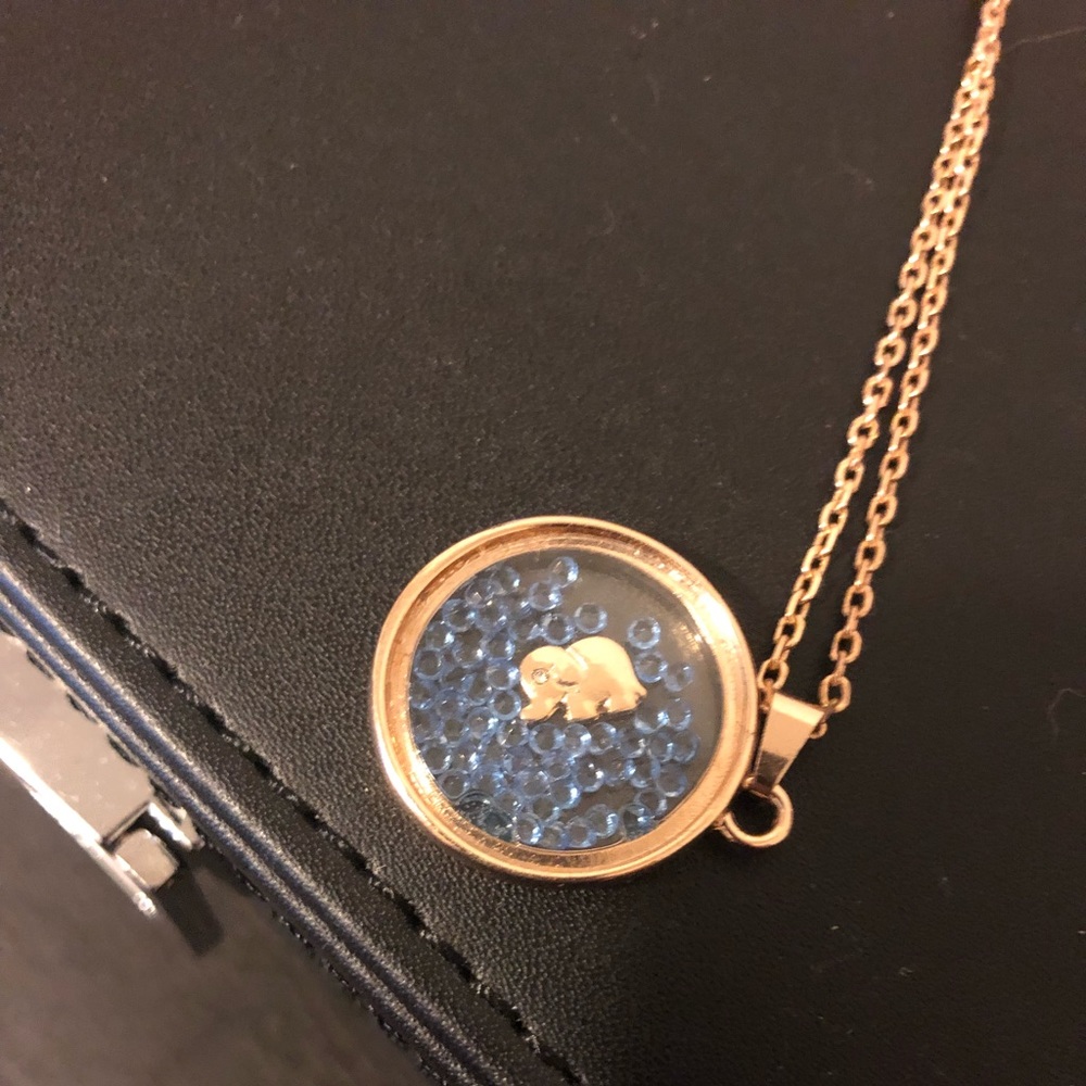 BLUE ELEPHANT NECKLACE